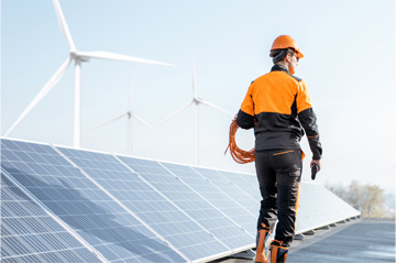 Renewable Energy Worker Walking Plow Technologies