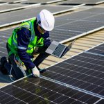 Technician Working On Renewable Solar Panel Installation Plow Technologies